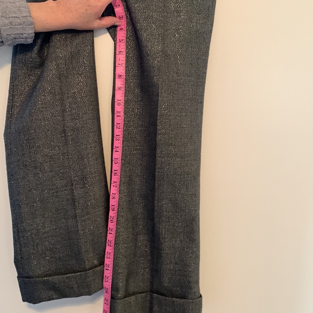 J. Crew Y2K Suit. Shimmer gold & Drk gray SZ 0. Purchased in NYC. 2007 winter. - Picture 8 of 10